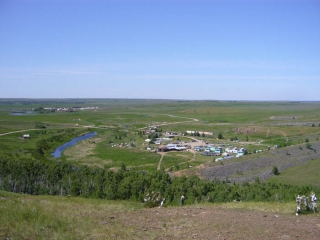 Вид с горы Любви на нижний лагерь и пос.Александровский